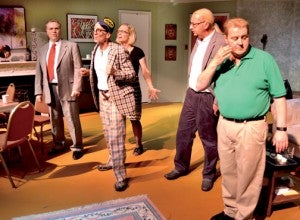Performances in the “Nerd” were turned in by, from left, Russell Boyd, Tim Flanagan, Michelle Newsome, Tony Jenkins, and Tommy Hurdle. Photo by Teresa Flanagan