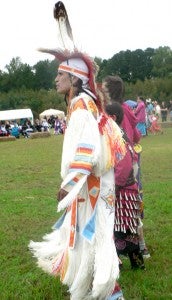 The annual Meherrin Indian Pow Wow featured the usual display of beautiful and colorful regalia. Photo by Kim Bunch Hoggard